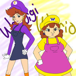 Female Waluigi and Wario