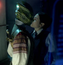 Vastra and Jenny Kiss