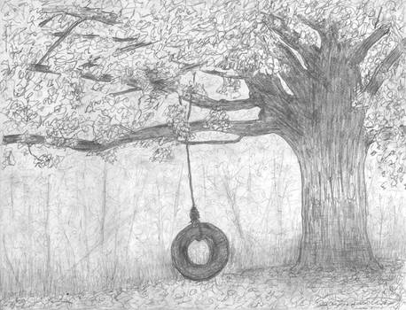 Tire Swing and an Old Tree