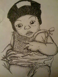 baby made out of dots