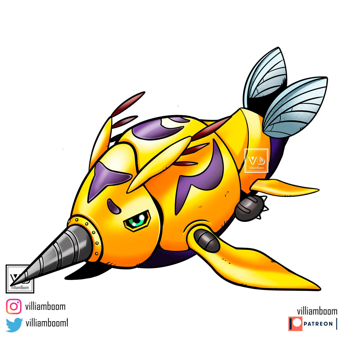 Digmon Fish Submarimon X Digmon by DoruFlaymDraGon on DeviantArt