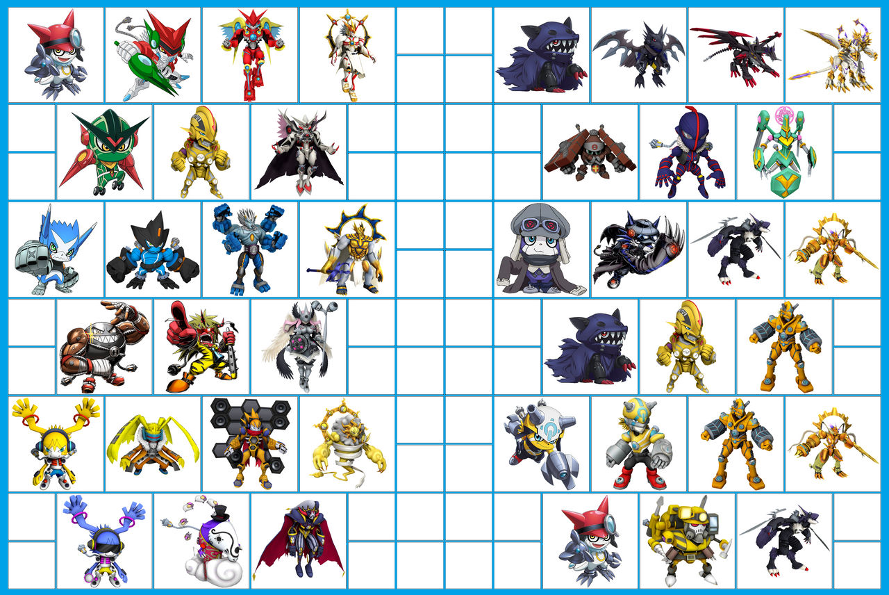 Applimon Evolutions Grid Version 1 by DoruFlaymDraGon on DeviantArt