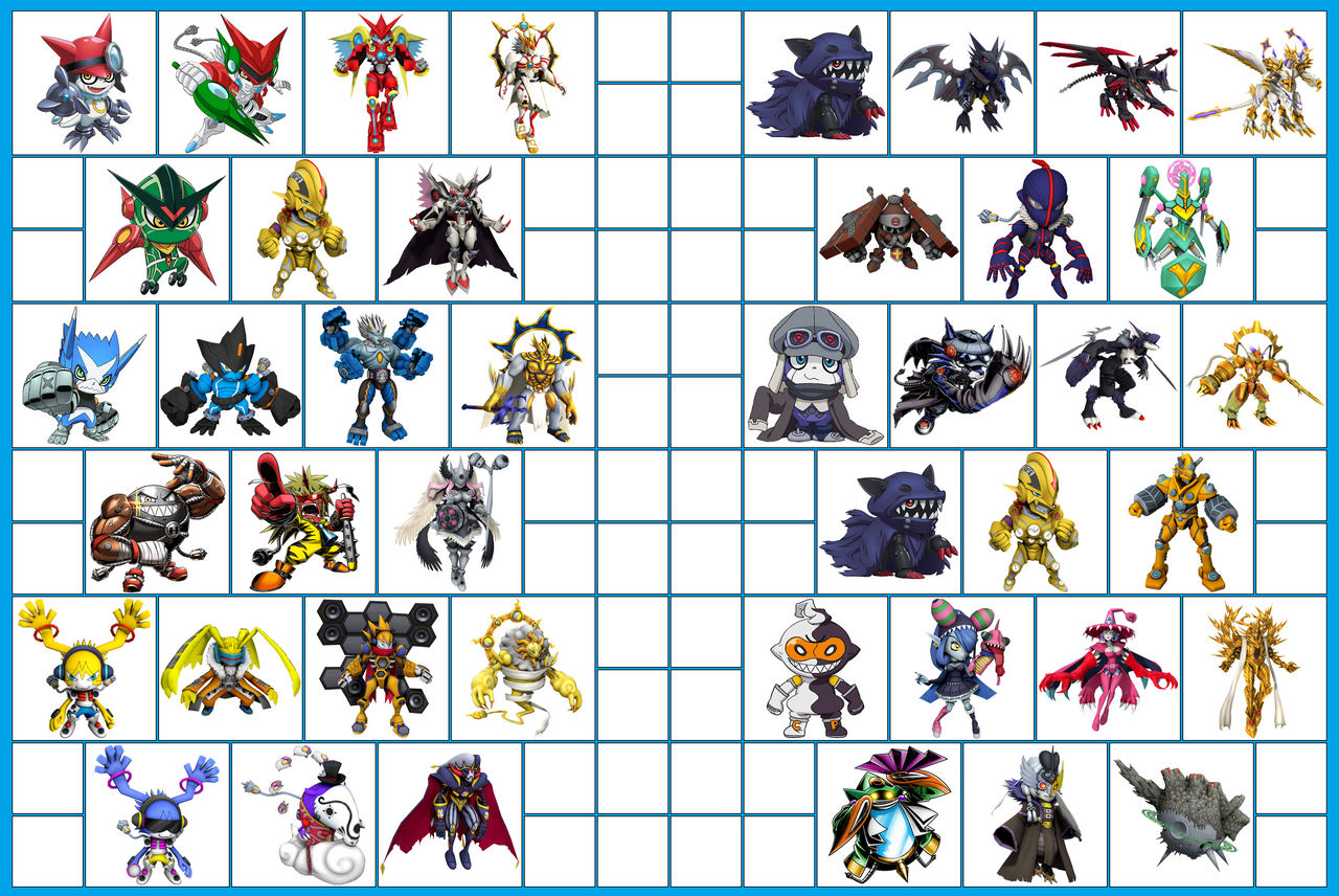 Appmon Evolution Line Applimon Evolutions Grid Version 2 by DoruFlaymDraGon on DeviantArt