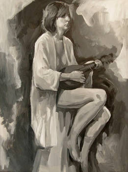 Figure with Mandolin