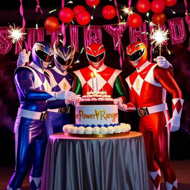 Power Rangers Birthdays Deviantart Power Rangers Giving a party birthday cake by Meteorite36 on DeviantArt