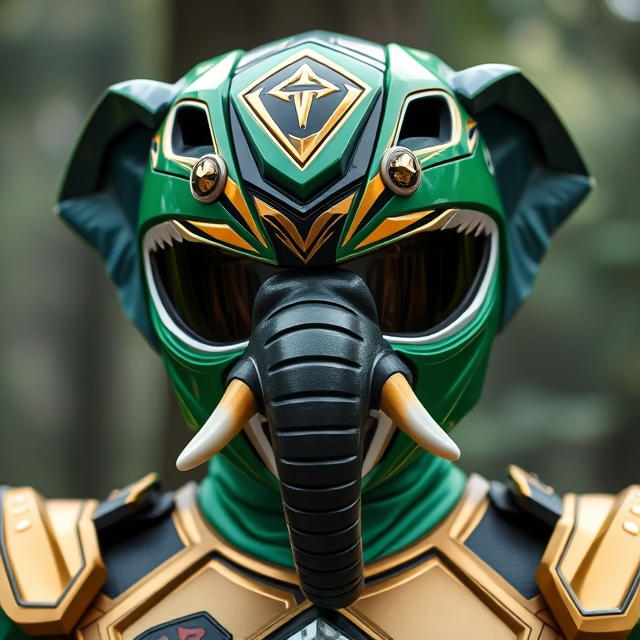 Battled Green elephant Ranger the Jungle force by Meteorite36 on DeviantArt
