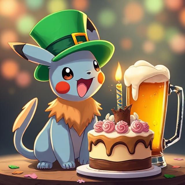 Vulpix Bday Vulpix Blue Celebrating Irish birthday by Meteorite36 on DeviantArt