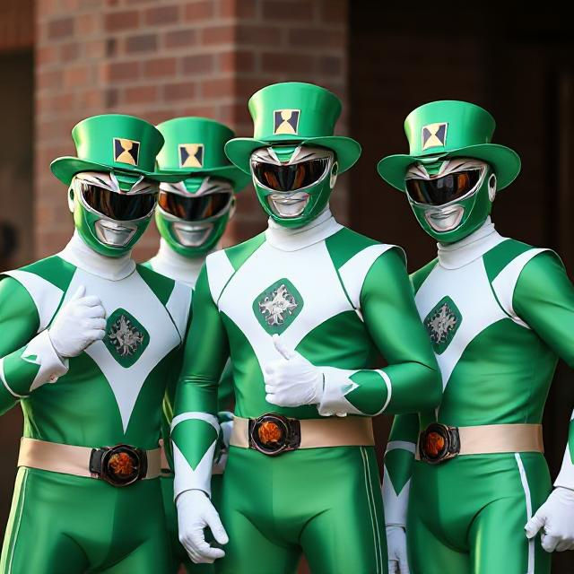 Power Rangers Ireland Irish Power Rangers Celebrating Saint Patrick days by Meteorite36 on ...