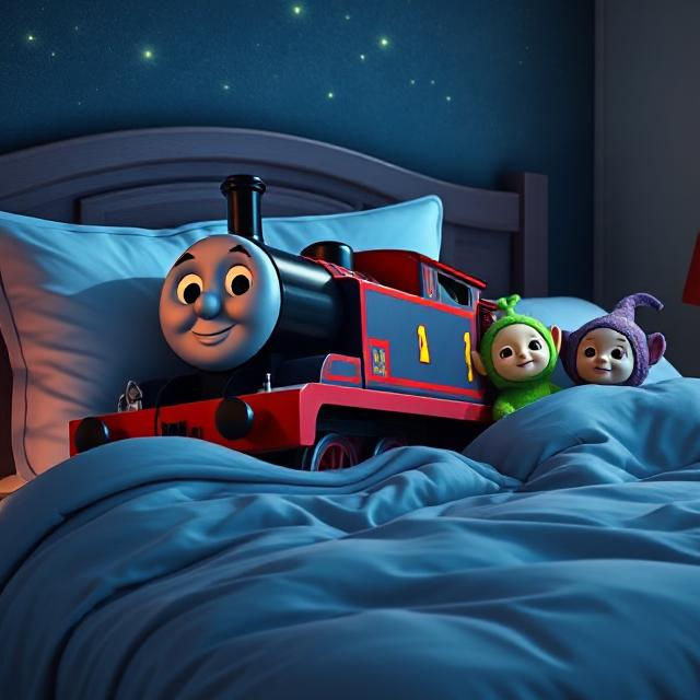 Sleep Less Thomas Thomas and the Teletubbies sleeping together by Meteorite36 on DeviantArt