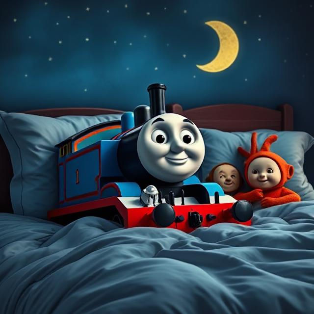 Sleep Less Thomas Thomas and the Teletubbies sleeping together by Meteorite36 on DeviantArt