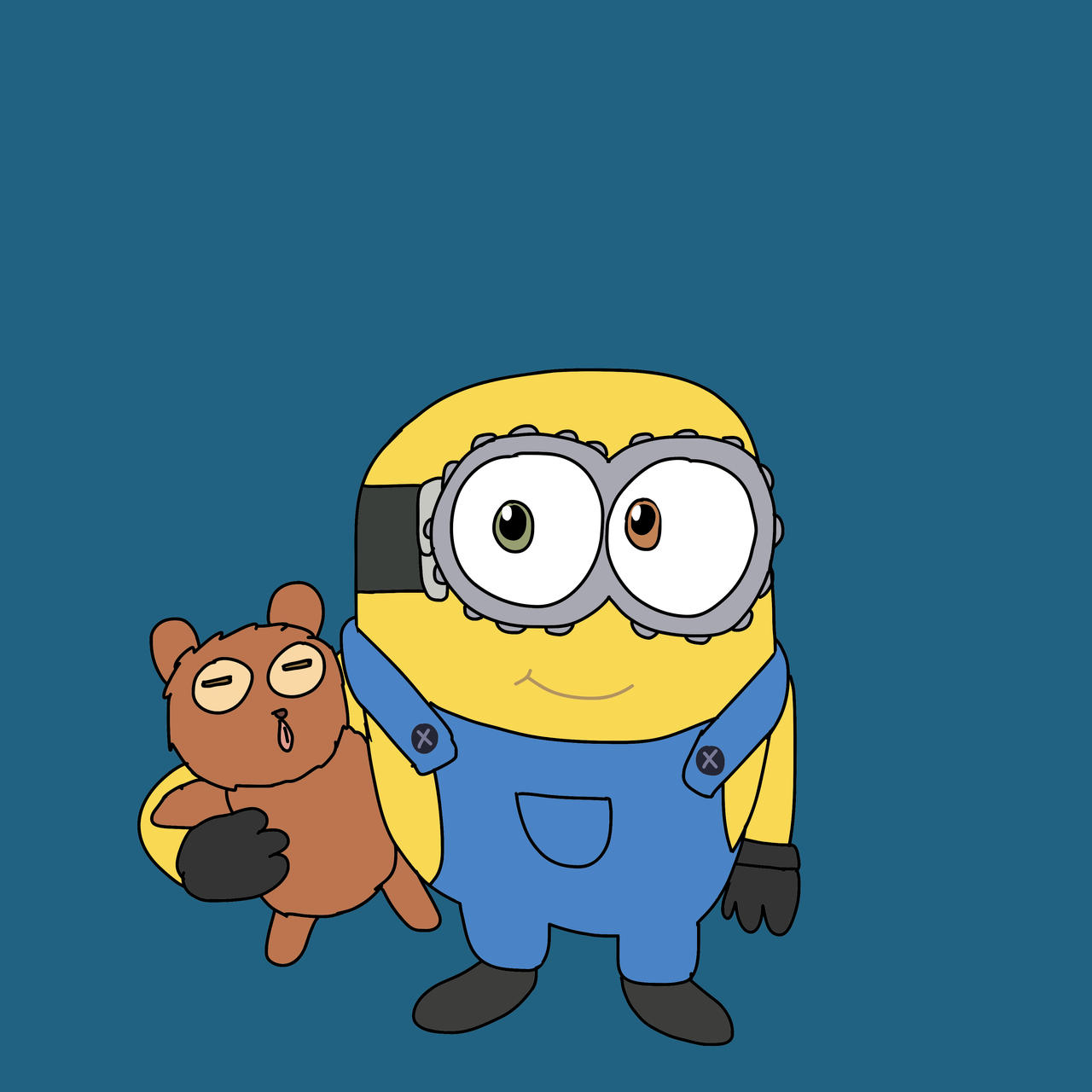 Bob the minion and Tim the teddy bear by Jeremenchi on DeviantArt