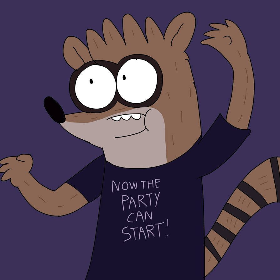 Rigby is ready to party by Jeremenchi on DeviantArt