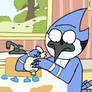 Mordecai designing cake