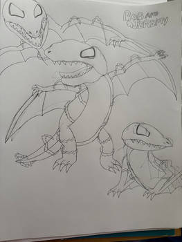 Another sketchdump of the evil Dimorphodon