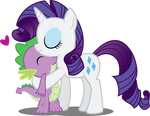 Spike and Rarity by Abion47
