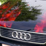 flames on audi