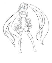 Miku Racing lineart