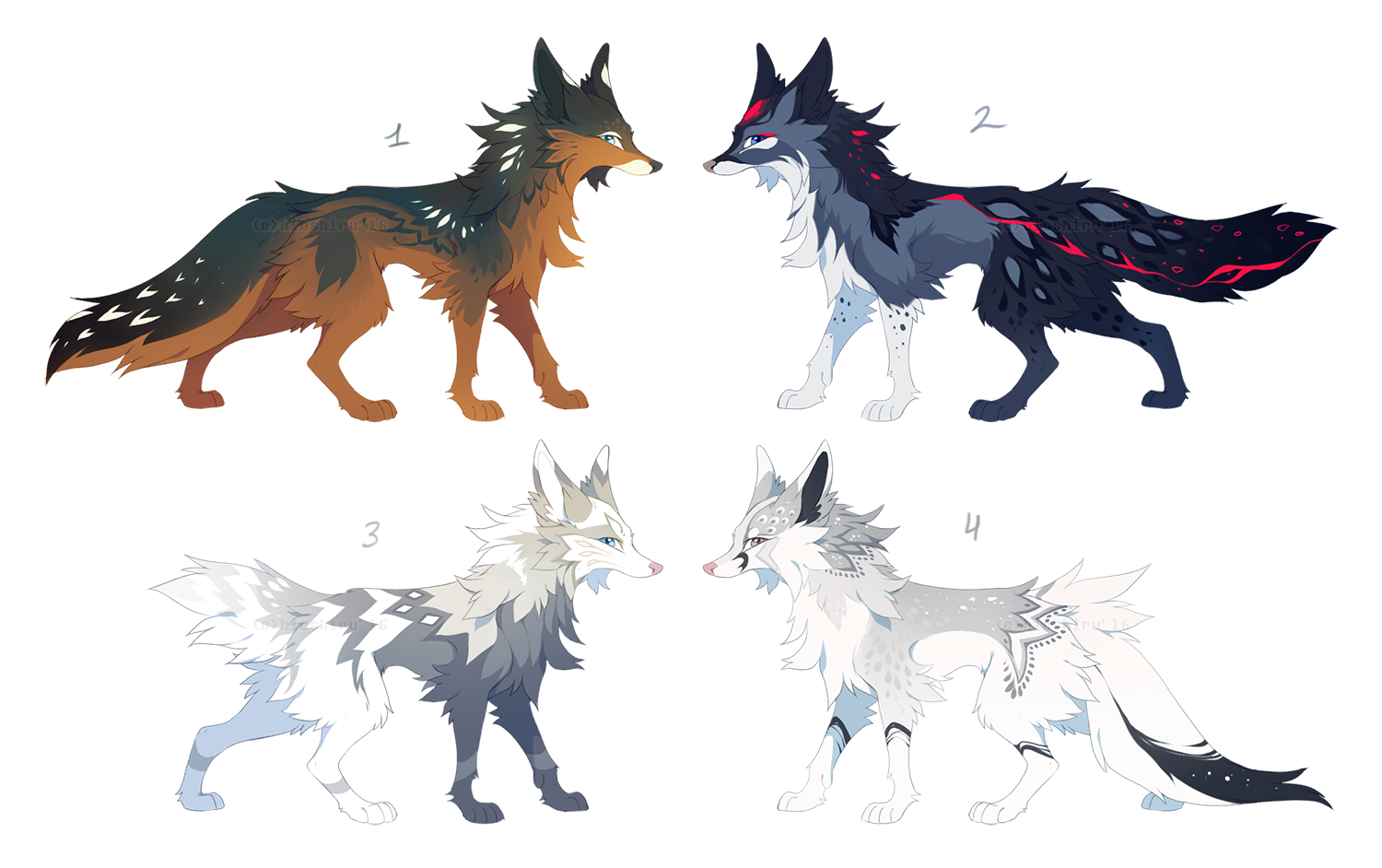 Hioshiru Paws Fox adoptables {closed} by hioshiru-alter on DeviantArt