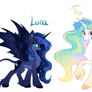 Alternate designs: Luna and Tia