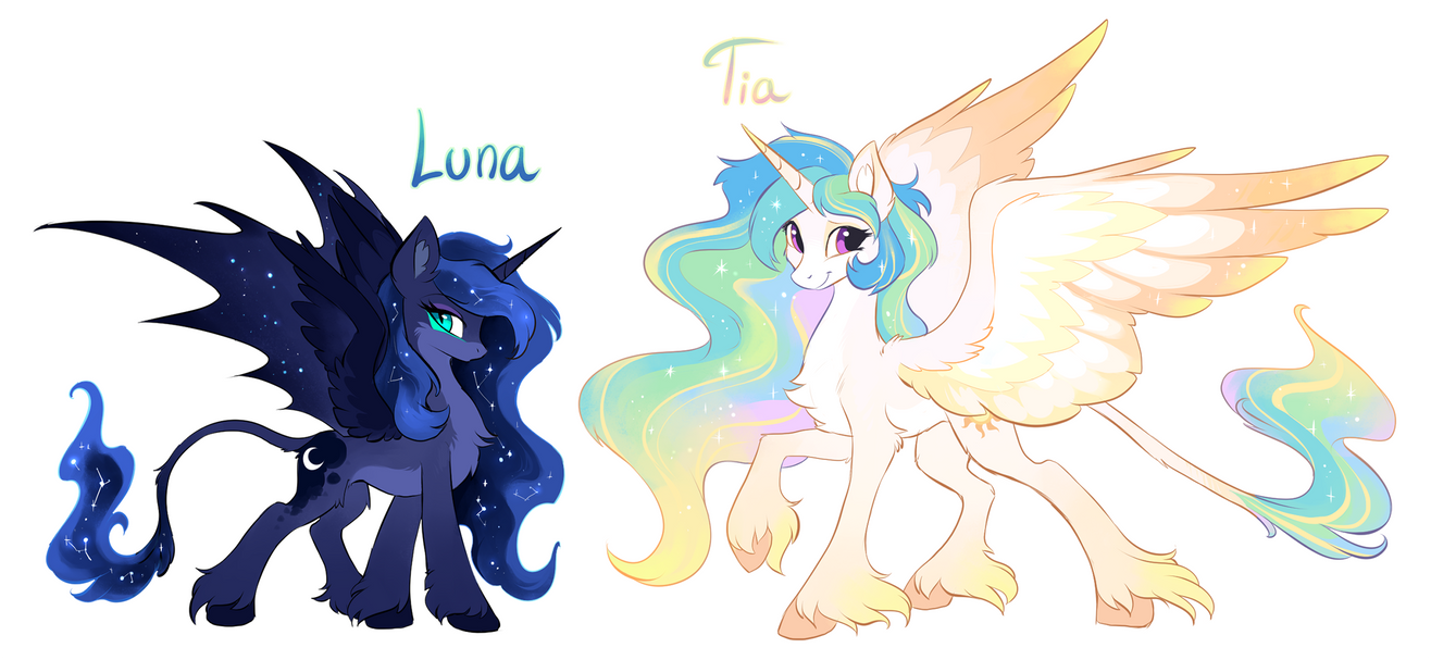 Hioshiru Altar Alternate designs: Luna and Tia by hioshiru-alter on DeviantArt