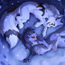 Covered in snow