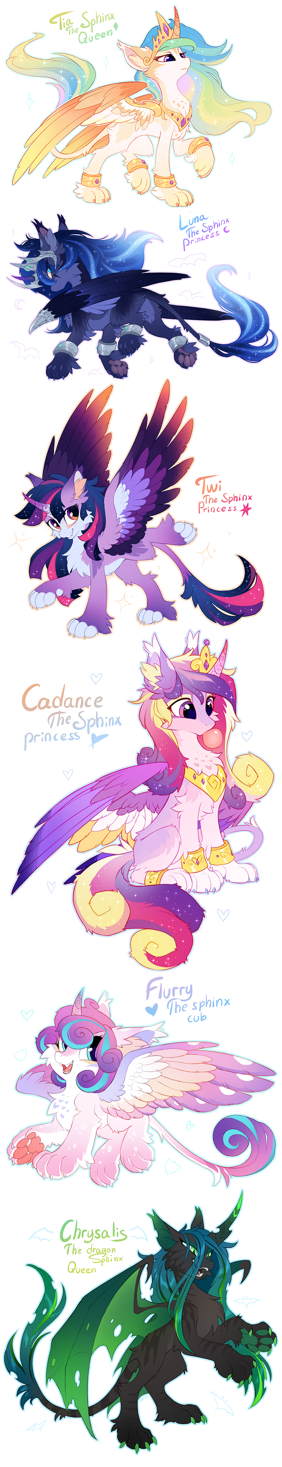 Hioshiru Pony Alternate designs pack - sphinxified! by hioshiru-alter on DeviantArt
