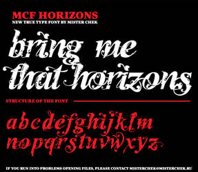 MCF_Horizons font by MisterChek