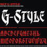 MCF_G_style font