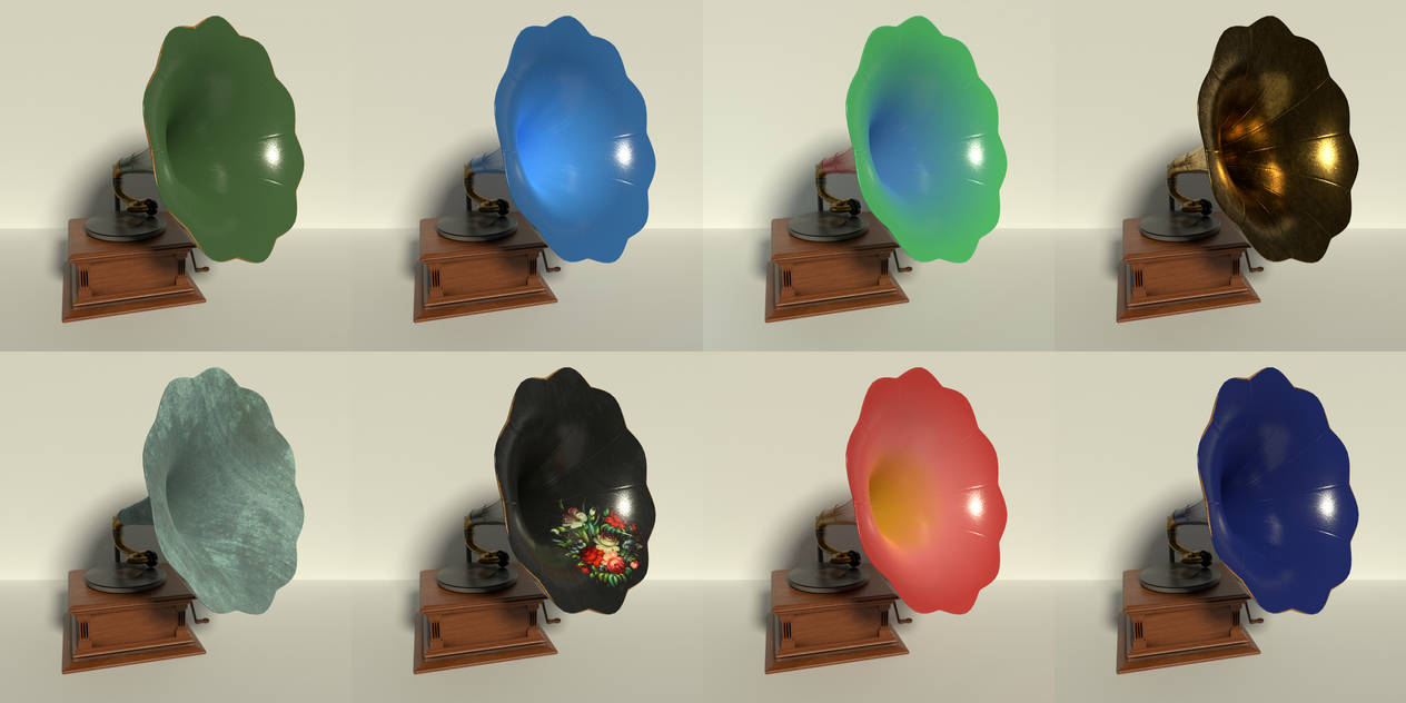 Phonograph (All Colors) by ArtOfKarlB on DeviantArt
