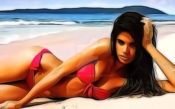 Digital Art Painting Sara Sampaio Fan art