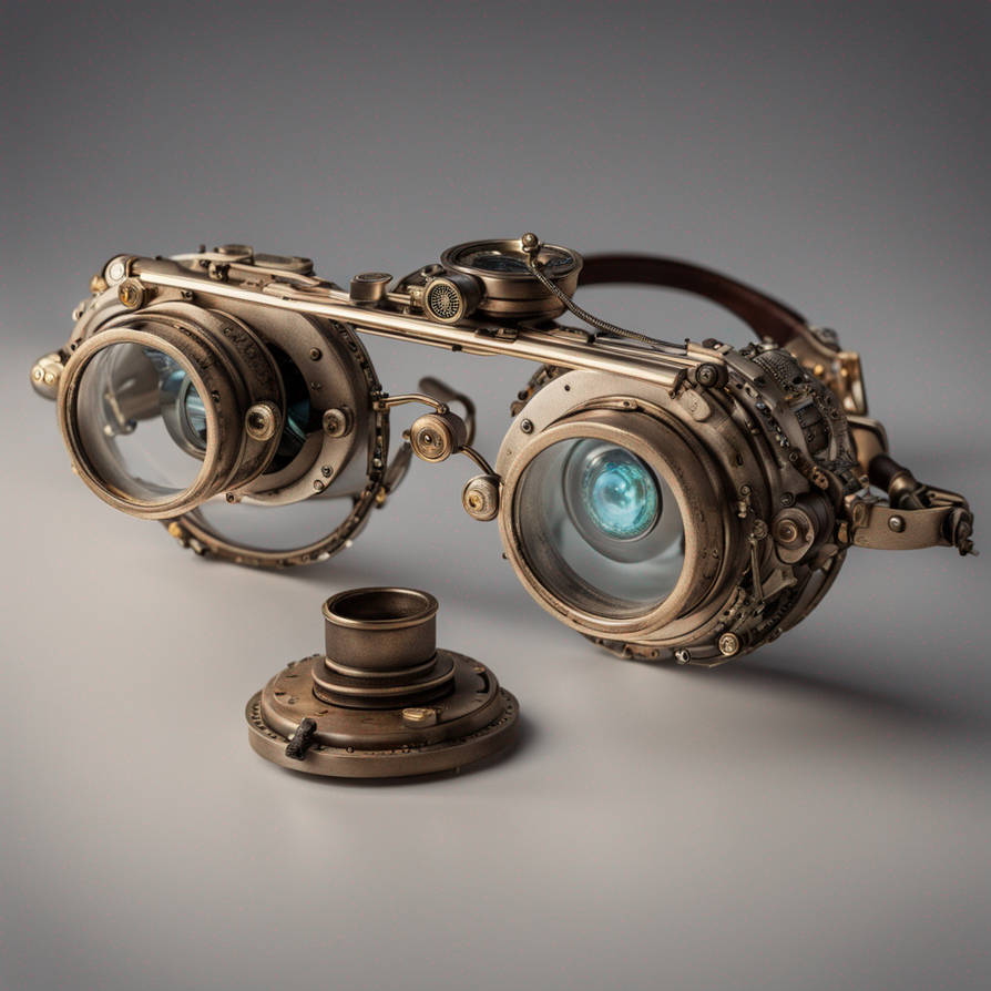 Steampunk Eyeglasses With Microscope On It