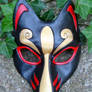 Black and Gold Kitsune Mask