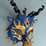 Blue-Gold Asian Dragon Mask