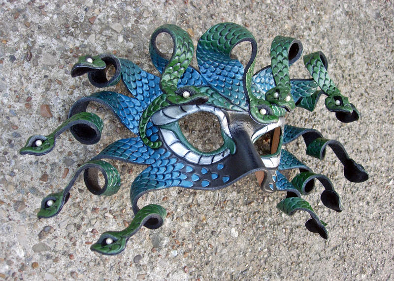 Teal Medusa Mask