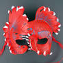 Red Fighting Betta Mask