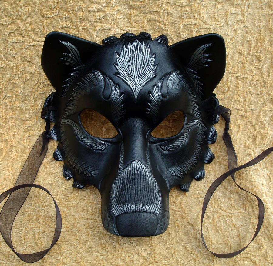 Black And Silver Wolf Mask by merimask on DeviantArt