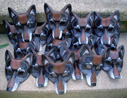 Twenty Wolf Masks