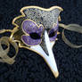 Purple Venetian Raven Mask