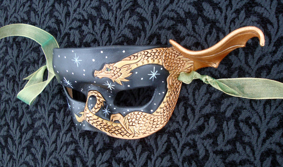 Bronze Dragon Half Mask