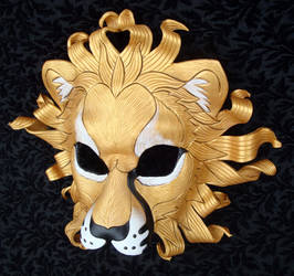 Gold Sun Lion Mask