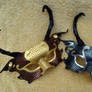 Pair of Half Dragon Masks