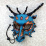 Aqua and Copper Dragon Mask