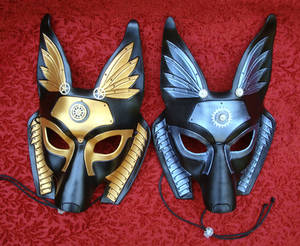 Two Industrial Anubis Masks