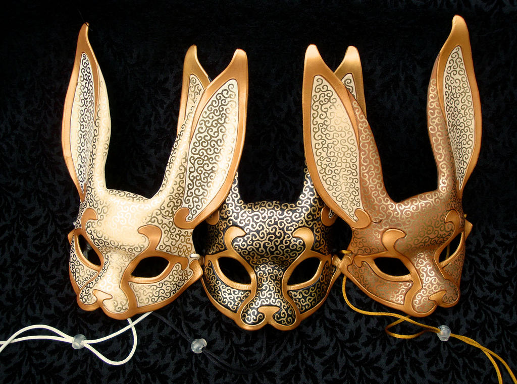 Cultural Rabbit Masks Three Venetian Rabbit Masks by merimask on DeviantArt