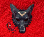 Regal Wolf Mask with Silver Centerpiece
