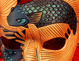 Detail of Chocolate Fighting Fish Mask