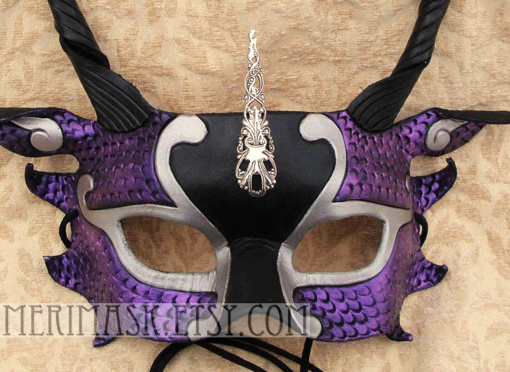 Purple Half Dragon mask