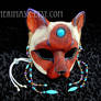 Turquoise Amethyst Siamese Cat Mask 1