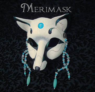 Turquoise Moonstone Fox Mask