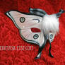 White Moth Leather Mask